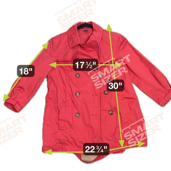 Gap Women's 💯Cotton Peach Button Front Long Sleeve Short Trench / Jacket - Large - Picture 6 of 7